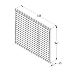 Forest - Pressure Treated Horizontal Tongue And Groove Fence Panel 5ft (1.83m X 1.52m) - Alton Garden Centre -Stihl || COBRA || Wolf Sales HTGP5 5 1 1