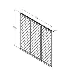 Forest - Dip Treated Straight Edge Lap Panel 6ft X 6ft (1.83m X 1.83m) - Alton Garden Centre 7 Forest - Dip Treated Straight Edge Lap Panel 6ft X 6ft (1.83m X 1.83m) - Alton Garden Centre -Stihl || COBRA || Wolf Sales SELP66 Line Drawing