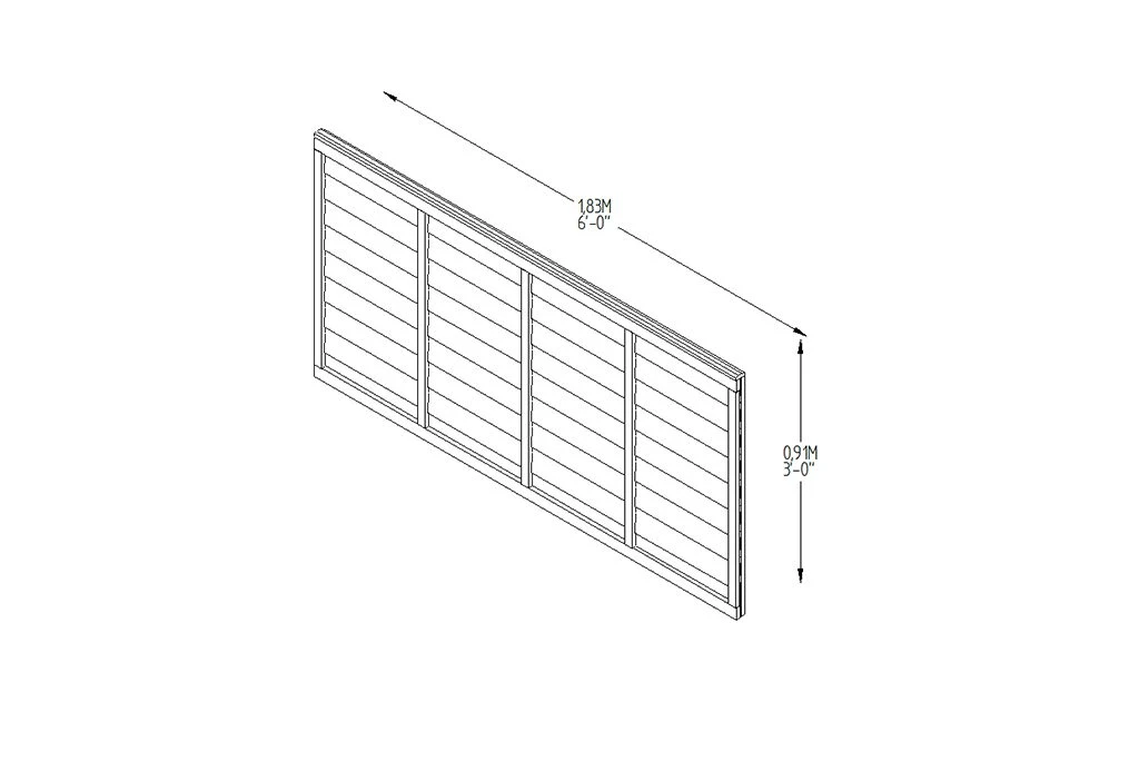 Forest - Pressure Treated Superlap Fence Panel 6ft X 3ft (1.83m X 0.91m) - Alton Garden Centre 5 Forest - Pressure Treated Superlap Fence Panel 6ft X 3ft (1.83m X 0.91m) - Alton Garden Centre - Image 3