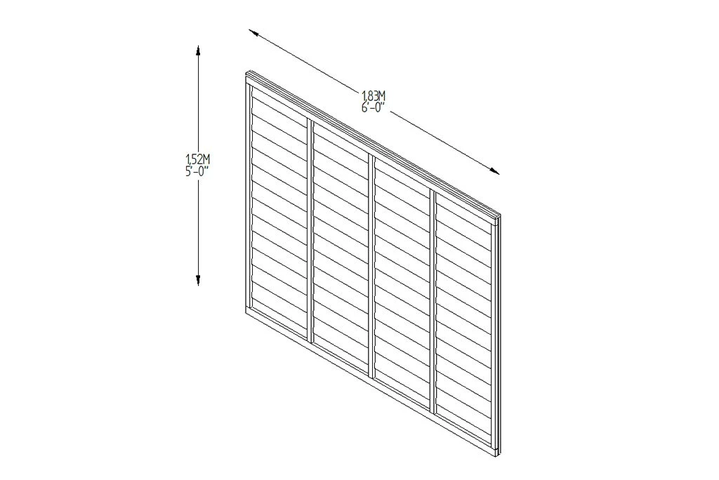 Forest - Pressure Treated Superlap Fence Panel 6ft X 5ft (1.83m X 1.52m) - Alton Garden Centre 5 Forest - Pressure Treated Superlap Fence Panel 6ft X 5ft (1.83m X 1.52m) - Alton Garden Centre - Image 3