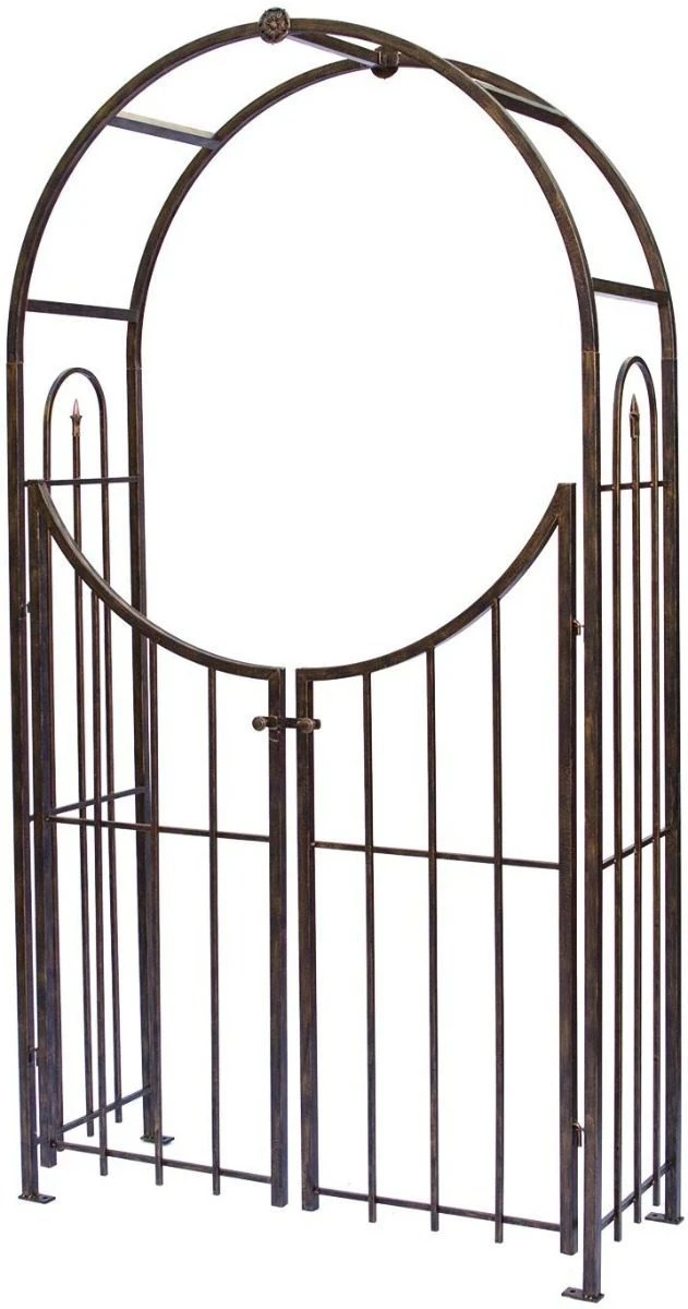 Panacea Arch Top Garden Arches With Gate - Brushed Bronze - Alton Garden Centre 3 Panacea Arch Top Garden Arches With Gate - Brushed Bronze - Alton Garden Centre