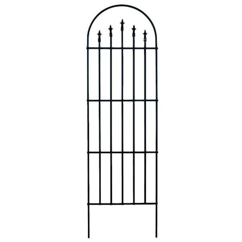 Panacea French Arch Trellis With Finials - Black - Alton Garden Centre 3 Panacea French Arch Trellis With Finials - Black - Alton Garden Centre