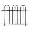 Panacea Triple Arch Finial Fence Section - Black - Alton Garden Centre