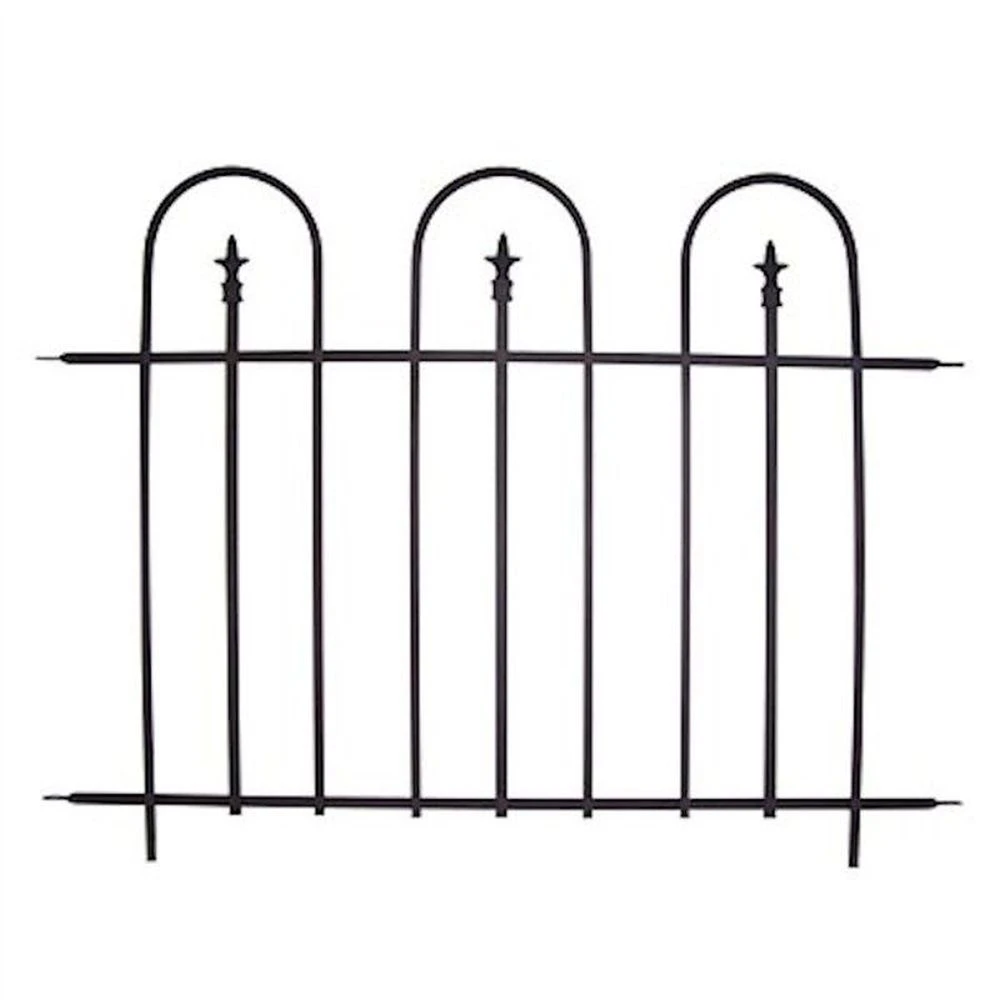 Panacea Triple Arch Finial Fence Section - Black - Alton Garden Centre 3 Panacea Triple Arch Finial Fence Section - Black - Alton Garden Centre